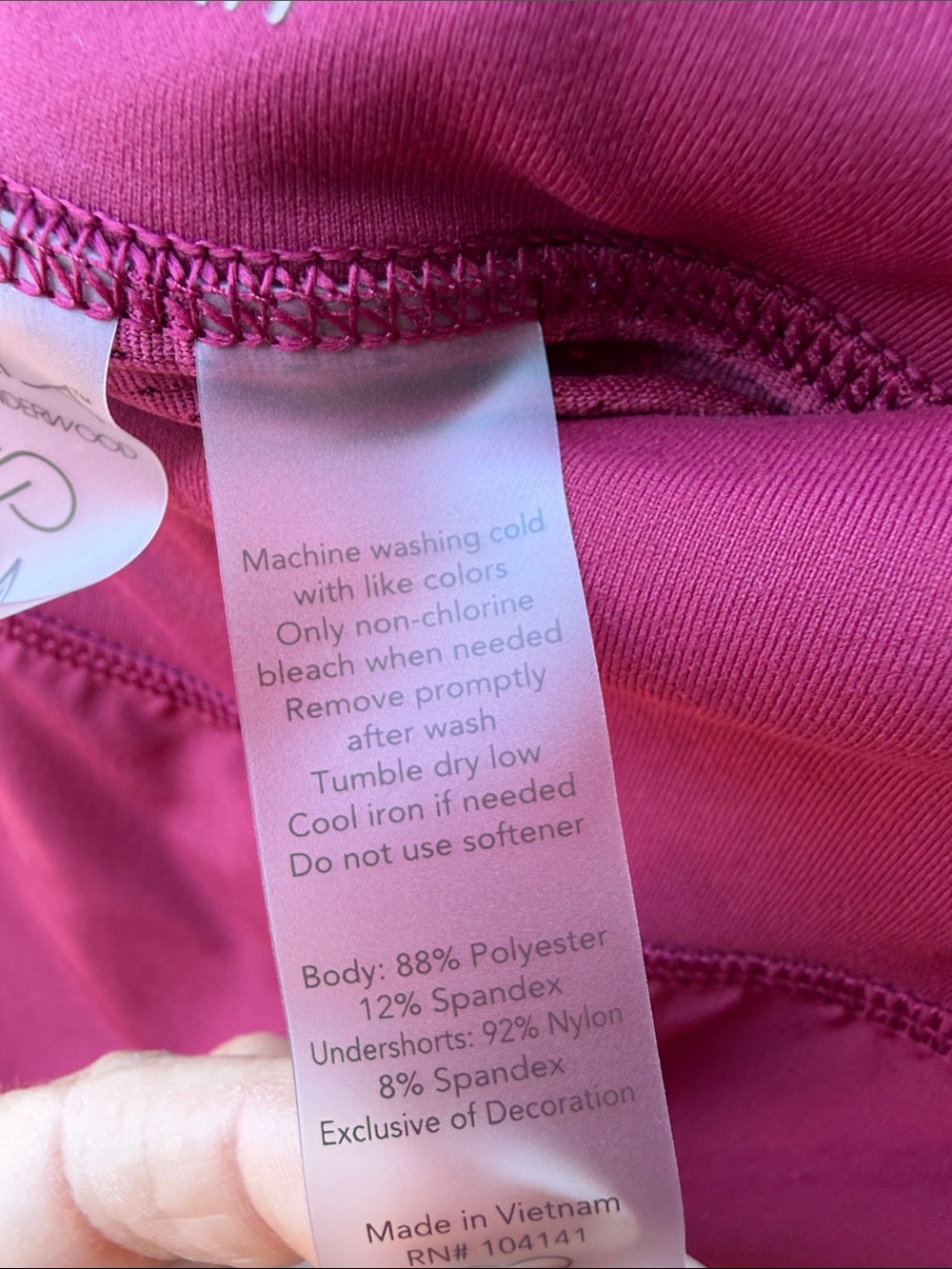 CALIA by Carrie Underwood Wine Athletic Skort - Picture 4 of 6